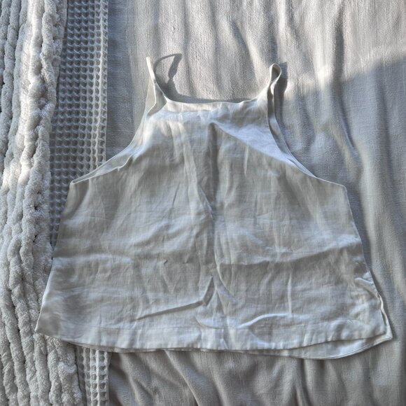 NWOT Philosophy High Neck Linen Tank Top - Picture 2 of 5